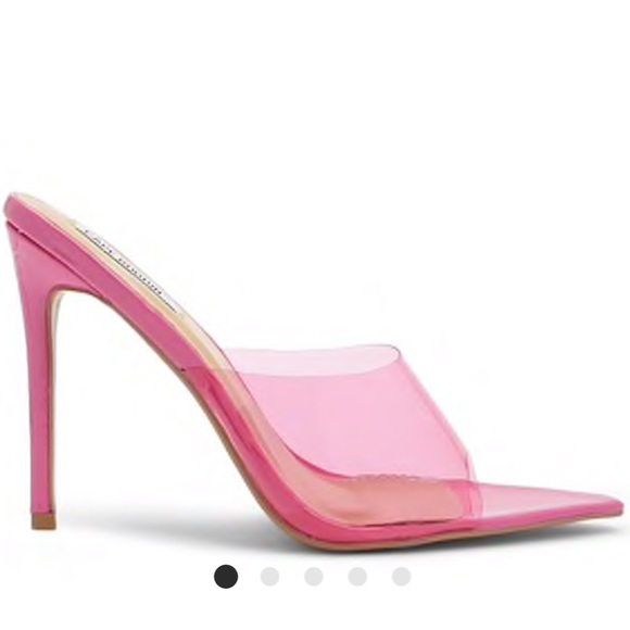 transparent pink heels